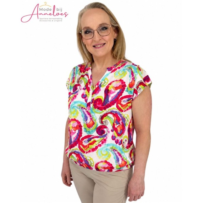 Enjoy Blouson kapmouw paisley 183607 Multicolor Enjoy Blouson kapmouw paisley 183607 Multicolor